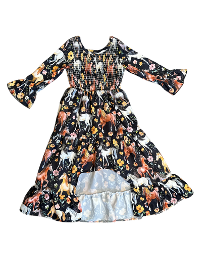 Girls Horsing Around High Low Dress by Shea Baby