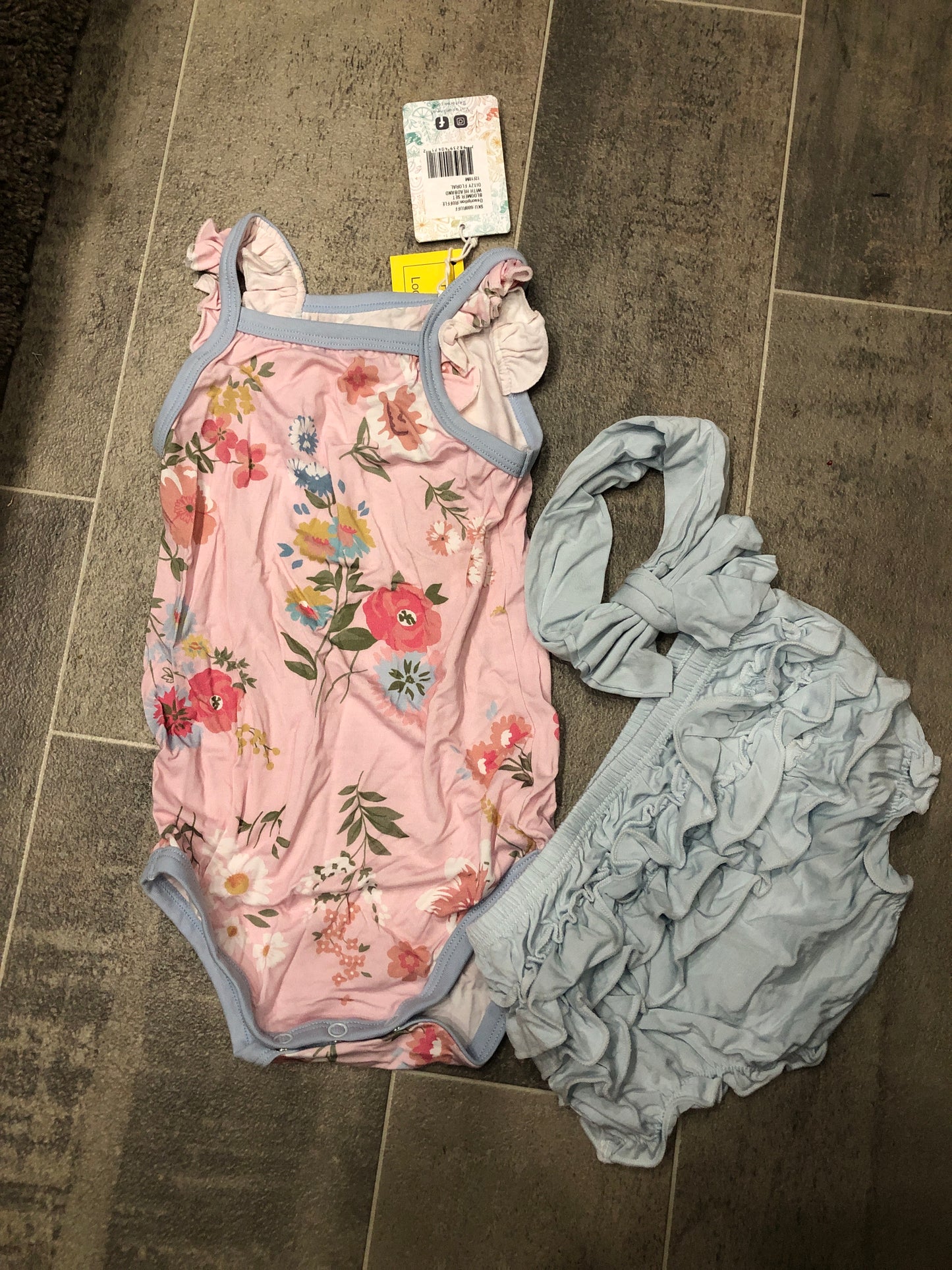 Girls Ditzy Floral Ruffle Bloomer Set by Bestaroo