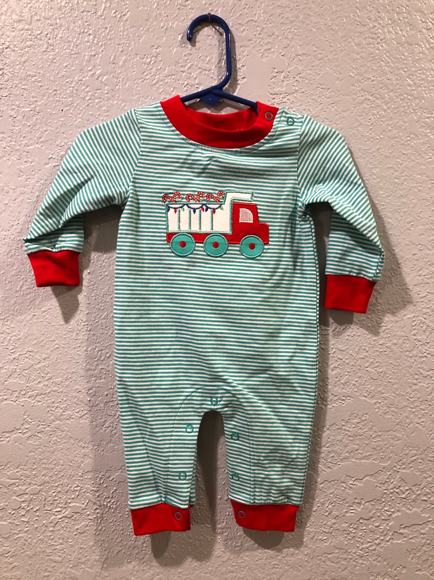 Boys Christmas Dump Truck Romper by Ishtex