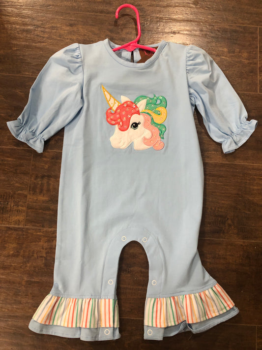 Girls Unicorn Romper or 2 Pc Legging Set by Millie Jay