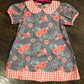 Girls Gray Floral Dress by Three Sisters