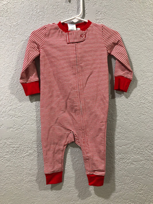 Red and White Stripe Unisex Playsuit by Ishtex