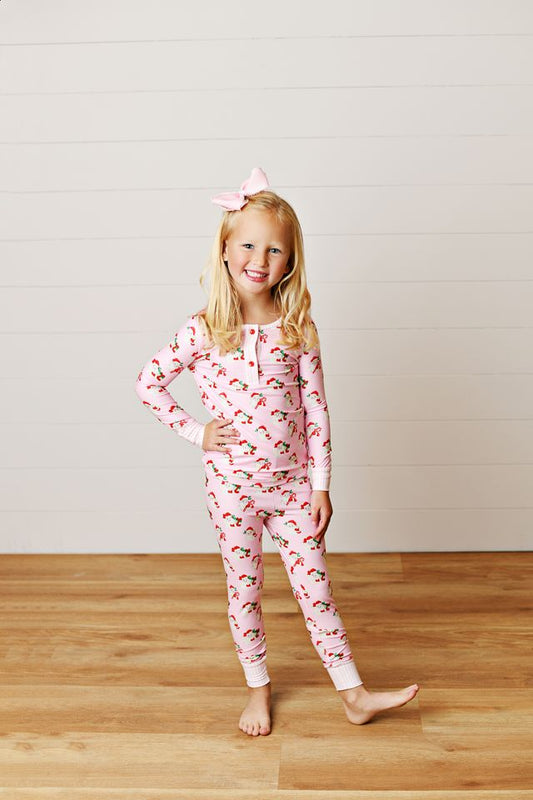 Girls Pink Butterknit 2 PC Pajama by Swoon