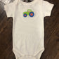 Boys White Onesie with Various Appliques