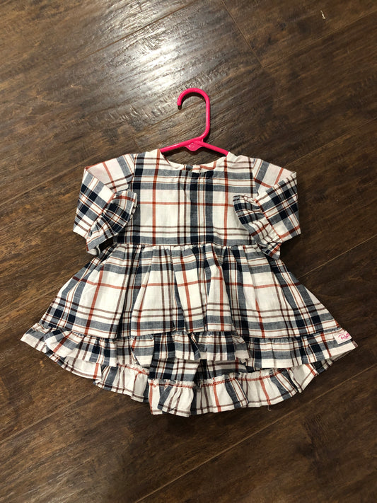 Girls Homegrown Harvest Plaid High Low Ruffle Tunic by RuffleButts