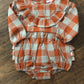 Girls Hadlee Plaid L/S Ruffle Hem Romper or Dress by RuffleButts