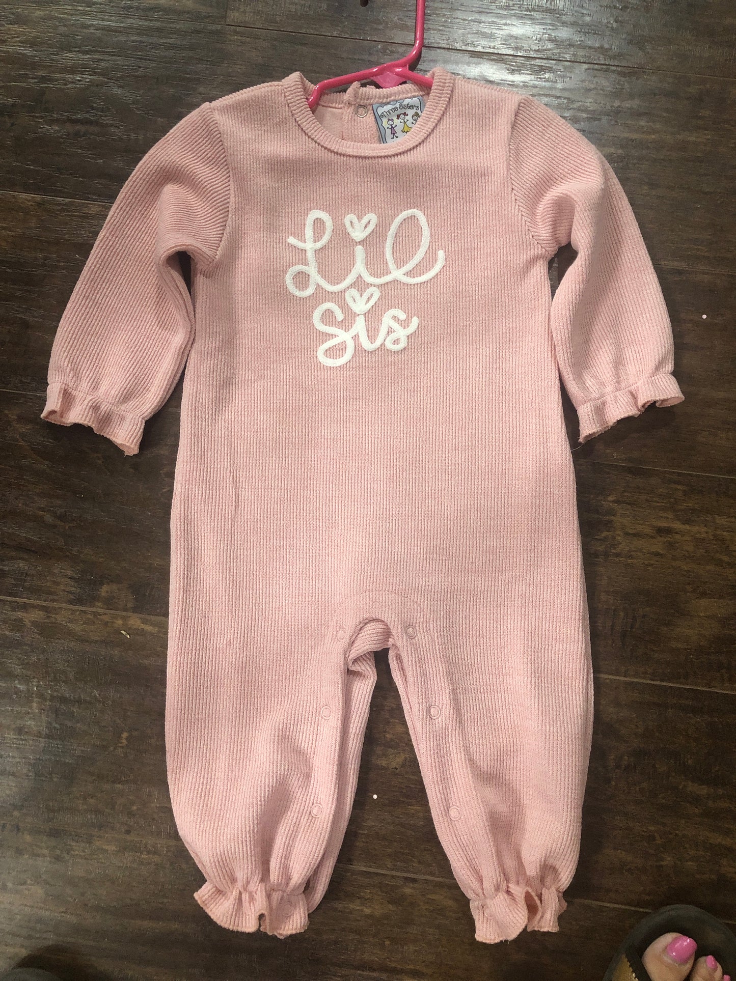 Girls Lil Sis Mauve Rib Knit Romper by Three Sisters