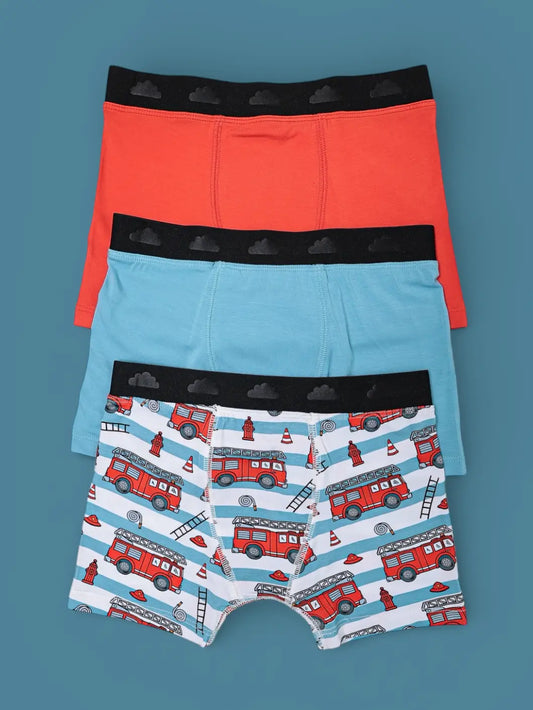 Boys Firetruck Frenzy Dream Boxer Brief Set by Dream Big Little Co.