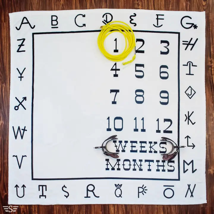 Branded Baby Milestone Blanket by Flying S