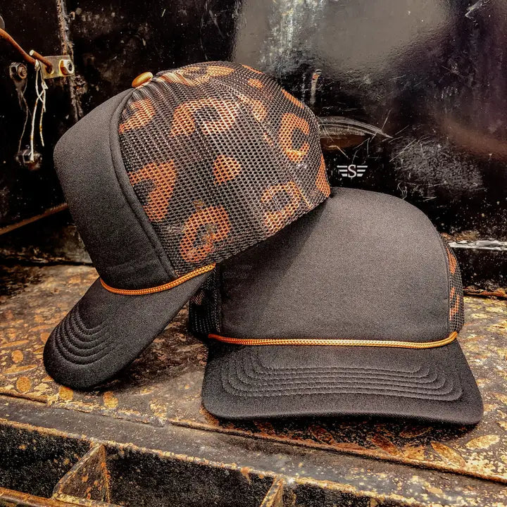 Ladies Leopard Printed Mesh Magna Pony Hat