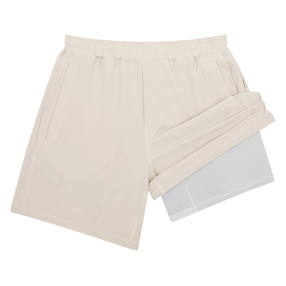 Men's Freeballer Shorts by Meripex-Stone Khaki