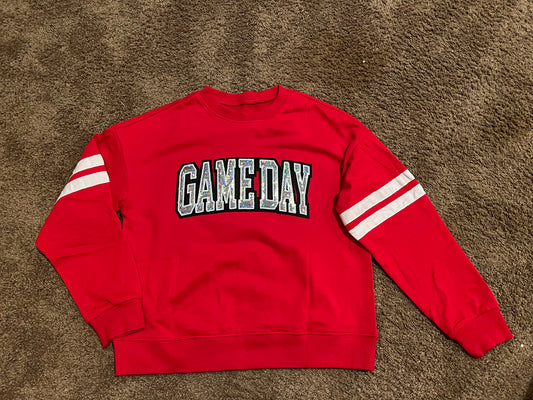 Ladies Red Game Day Sweatshirt