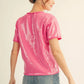 Ladies Tiny Sequins Covered Sweater by JODIFL - Bubble Gum