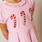 Girls Pink Dress with Candy Canes by Swoon