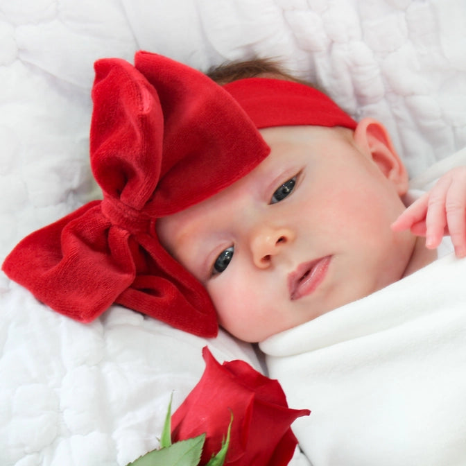 Cozy Cocoon Red Velour Baby Swaddle