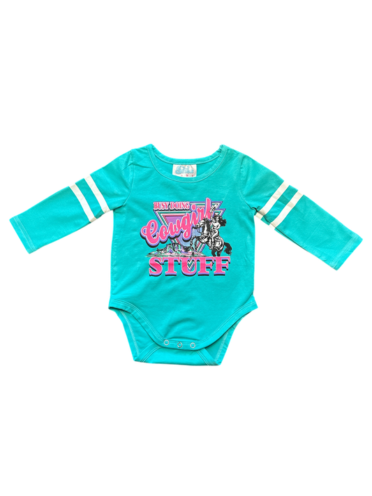 Girls Busy Doing Cowgirl Stuff L/S Onesie or Tee by Shea Baby