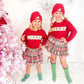 Girls Sweet Wink Merry Patch Sweatshirt-Red