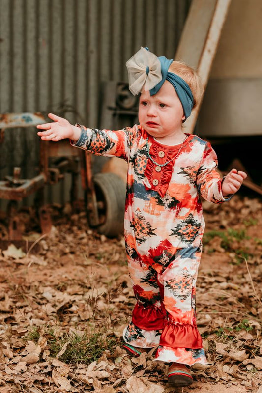 Girls Aztec Long Sleeve Romper by Shea Baby