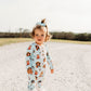 Girls Blue Vintage Cowgirl Long Sleeve Romper by Shea Baby