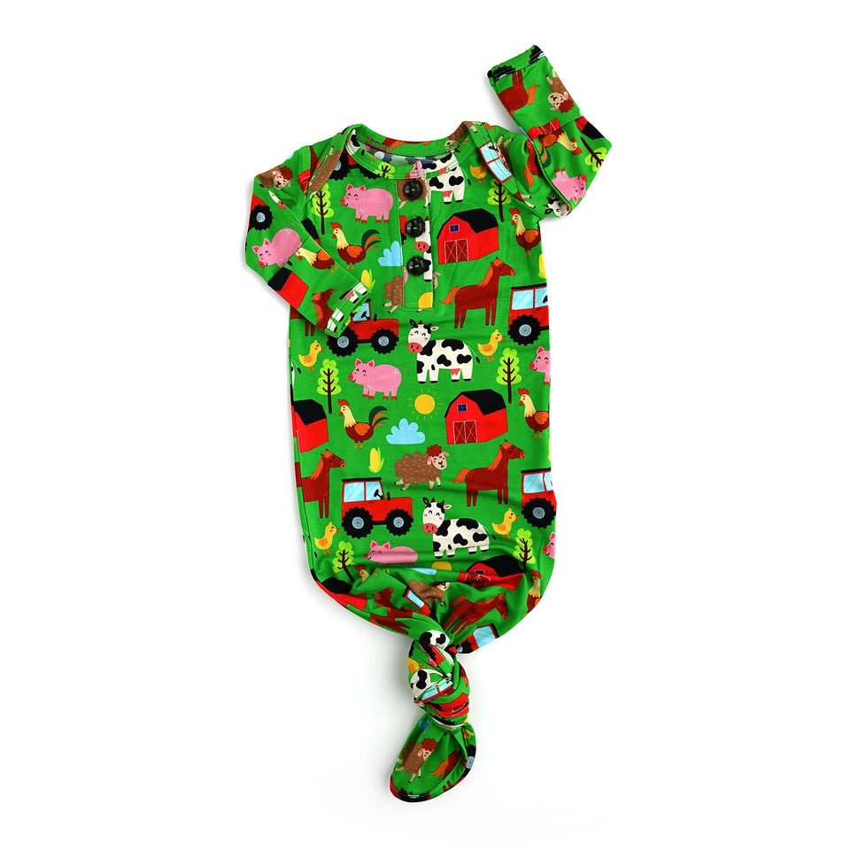 Baby Bamboo Tanner Farm Animals Gown
