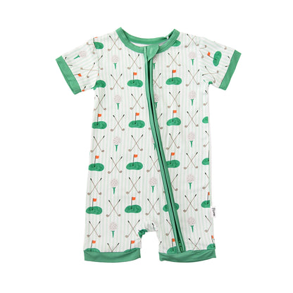Boys Scottie Golf Shorty Zip Bamboo One Piece by Gigi & Max