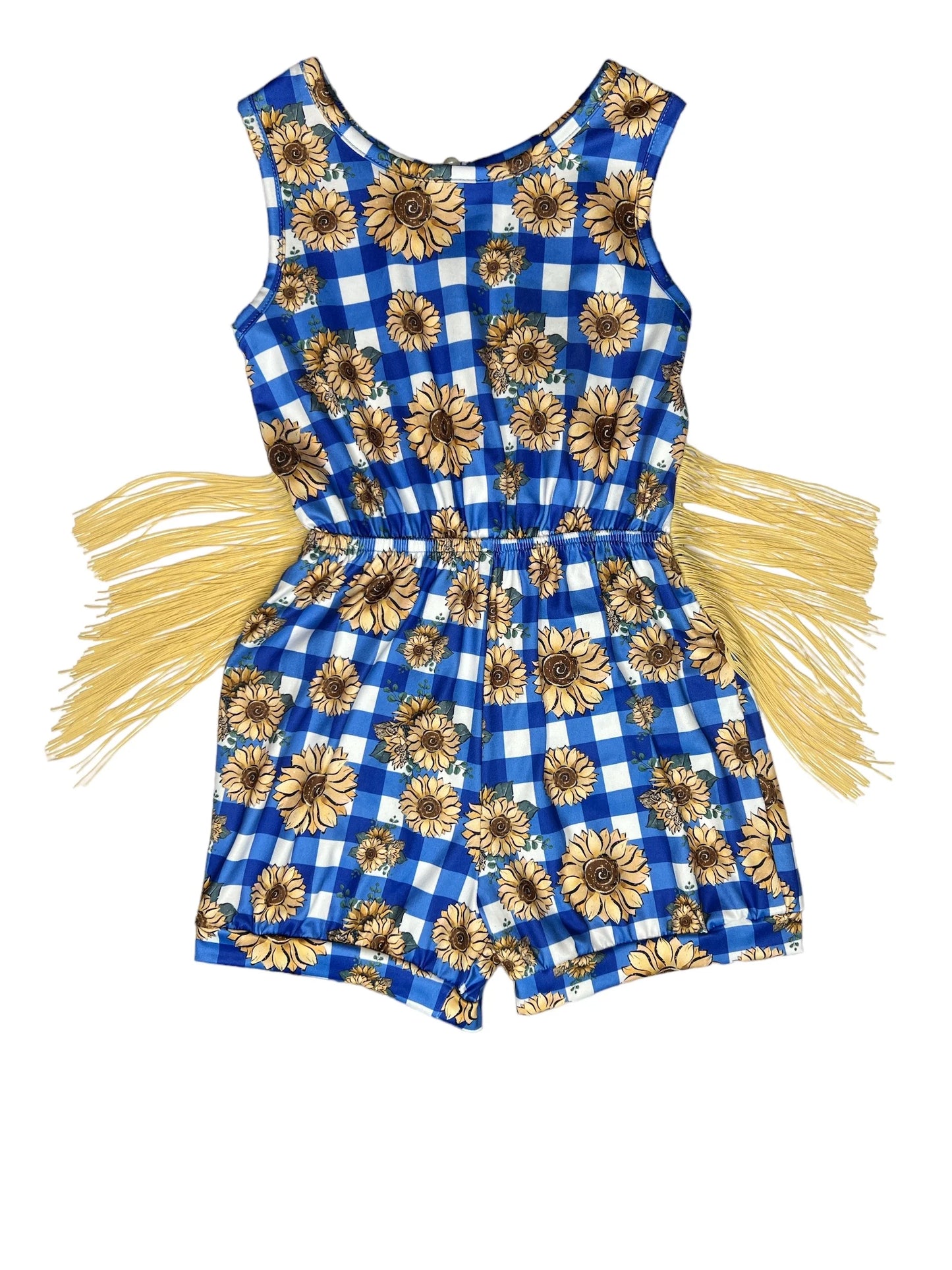 Girls Sunflower Fringe Romper by Shea Baby