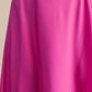 Ladies Satin Flare Midi Skirt-Magenta