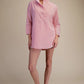 Ladies Stand Neck Dolman Sleeves Shirt-Red