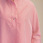 Ladies Stand Neck Dolman Sleeves Shirt-Red