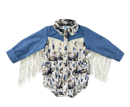 Girls Rancher Cowgirl Pearl Snap Onesie or Shirt by Shea Baby