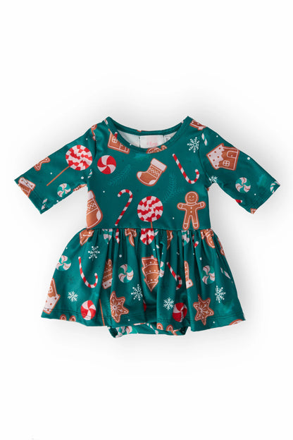 Girls Gingerbread House Bodysuit or Twirl Dress by Mila & Rose
