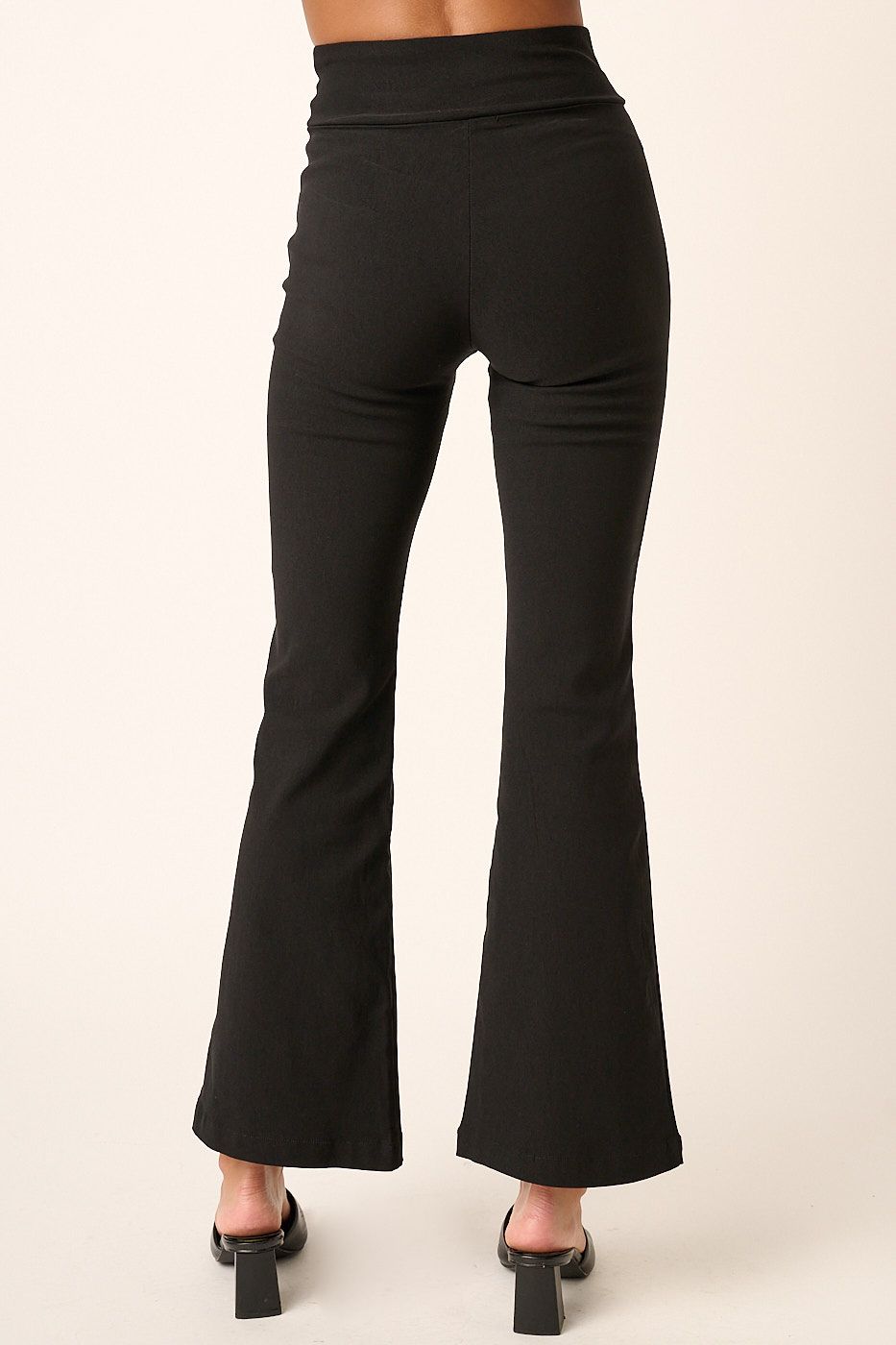 Ladies Surplice V Waist Flare Leg Pants by Mittoshop