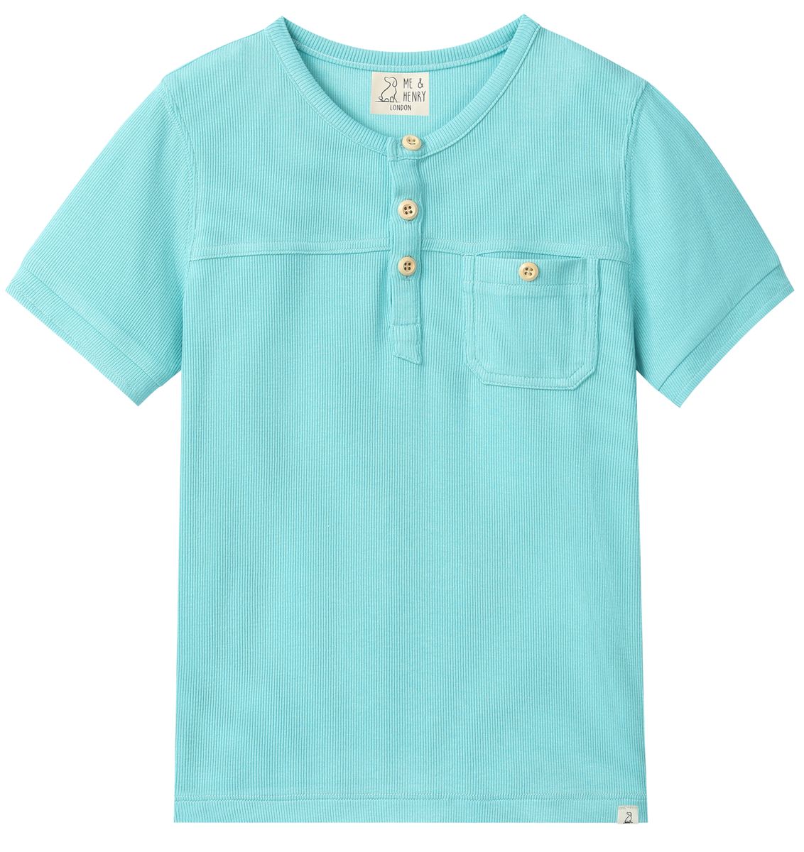 Boys Boardwalk Turquoise Henley by Me & Henry