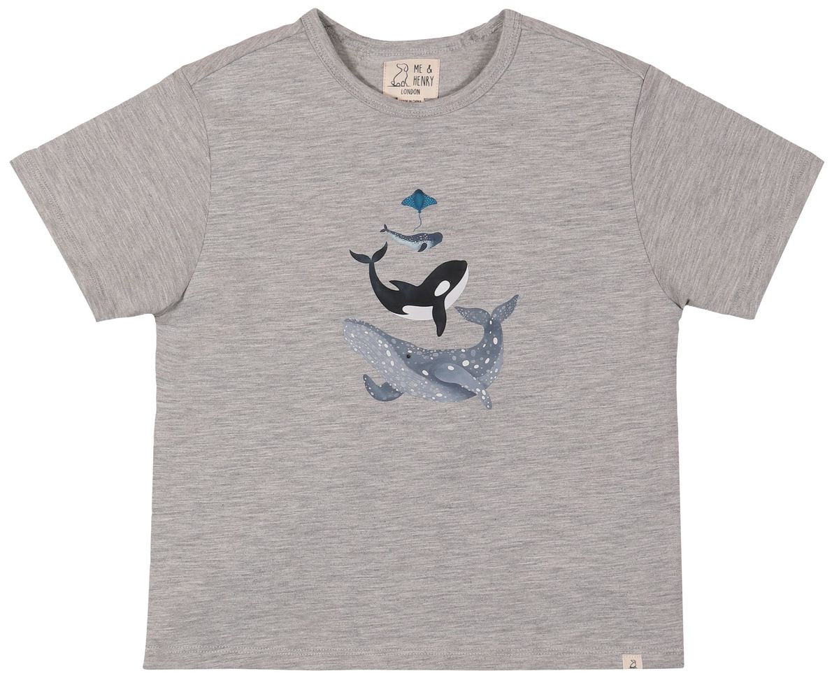 Boys Falmouth Whales Printed Tee by Me & Henry