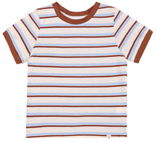 Boys Marine Brown/Blue/Cream Tee by Me & Henry
