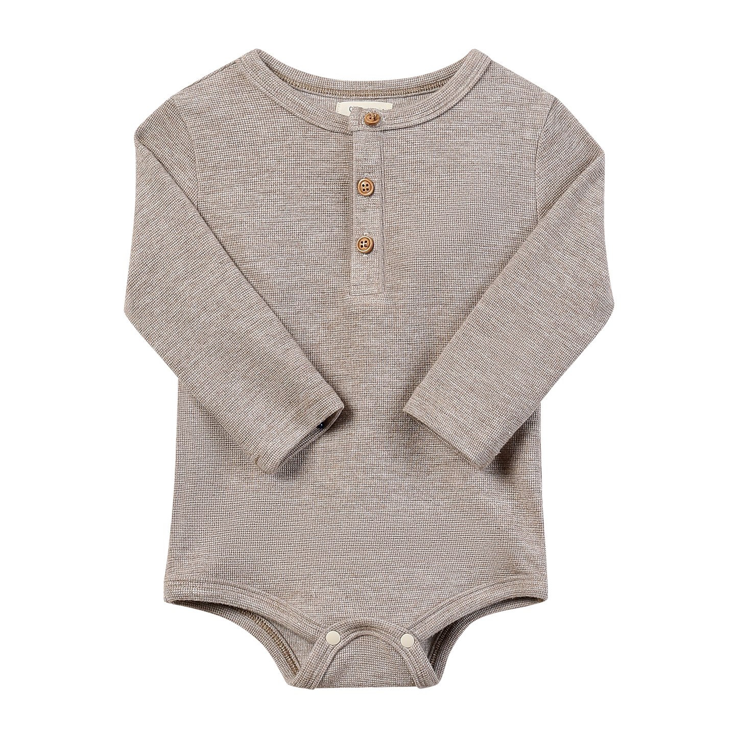 Boys Beige Aynor Henley Onesie by Me & Henry