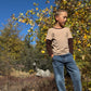 Boys Beige Waffle Cameron Mock Sleeve Tee by Me & Henry