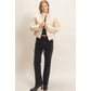 Ladies Daisy Quilted Mock Neck Jacket-Alpaca