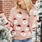 Ladies Fuzzy Santa Tunic Sweater by Hiddenbrand - Pink