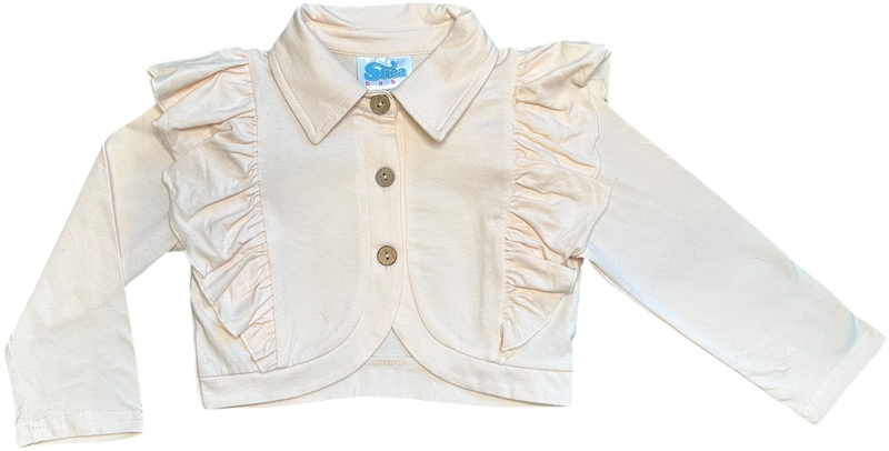 Girls Horseshoe Ruffle Jacket by Shea Baby