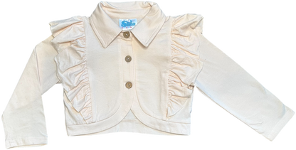 Girls Horseshoe Ruffle Jacket by Shea Baby