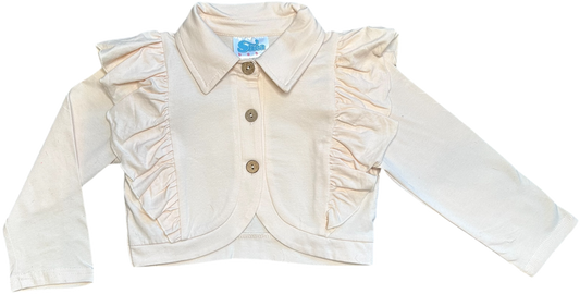 Girls Horseshoe Ruffle Jacket by Shea Baby