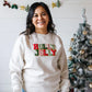 Ladies Sweet Wink Holly Jolly Patch Sweatshirt