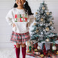 Girls Christmas Plaid Tiered Tutu Skirt by Sweet Wink