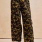 Ladies Bibi Camo Printed High-Waisted Drawstring Pants