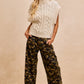 Ladies Bibi Camo Printed High-Waisted Drawstring Pants