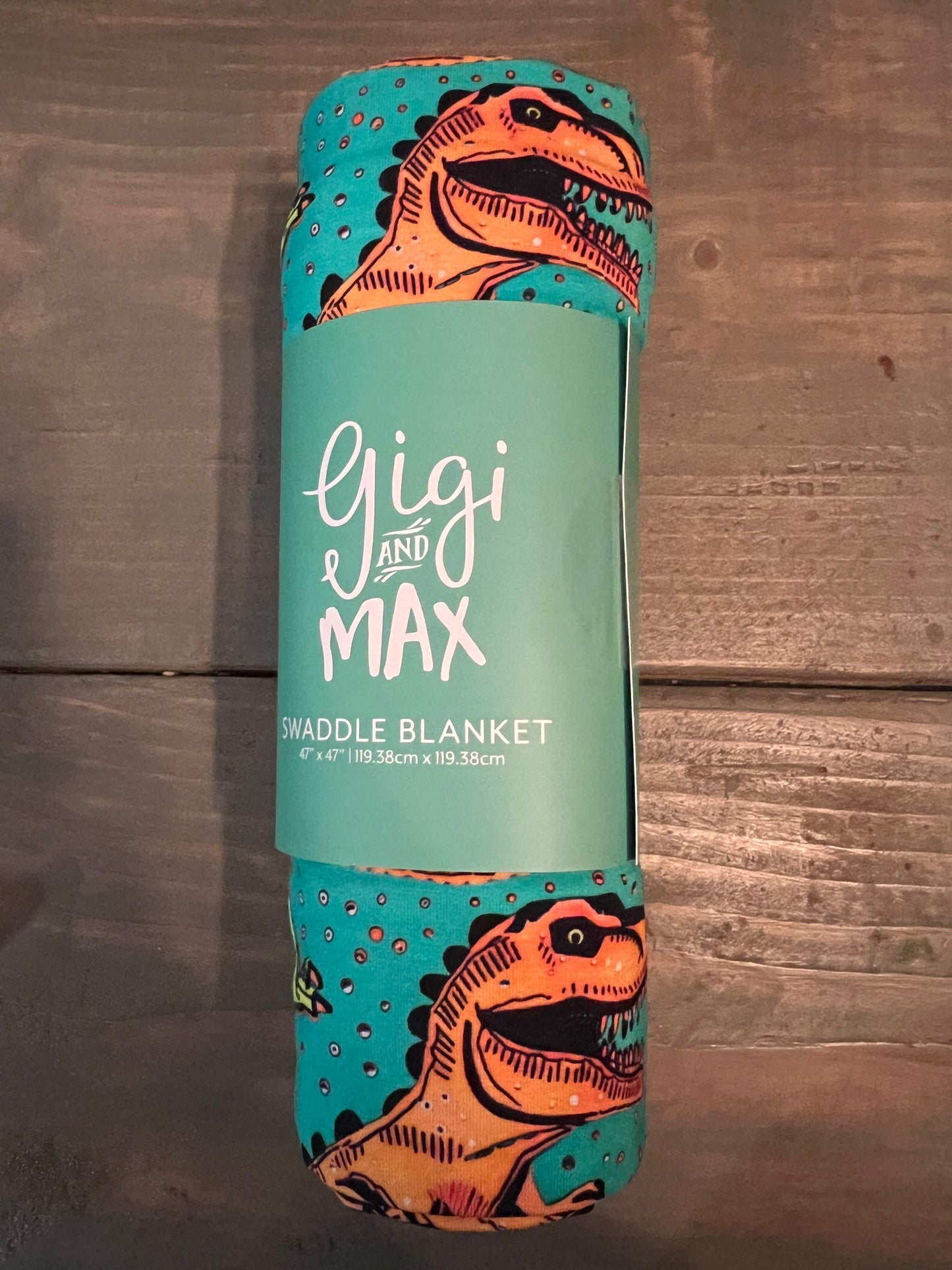 Drew Dino Swaddle Bamboo Baby Blanket