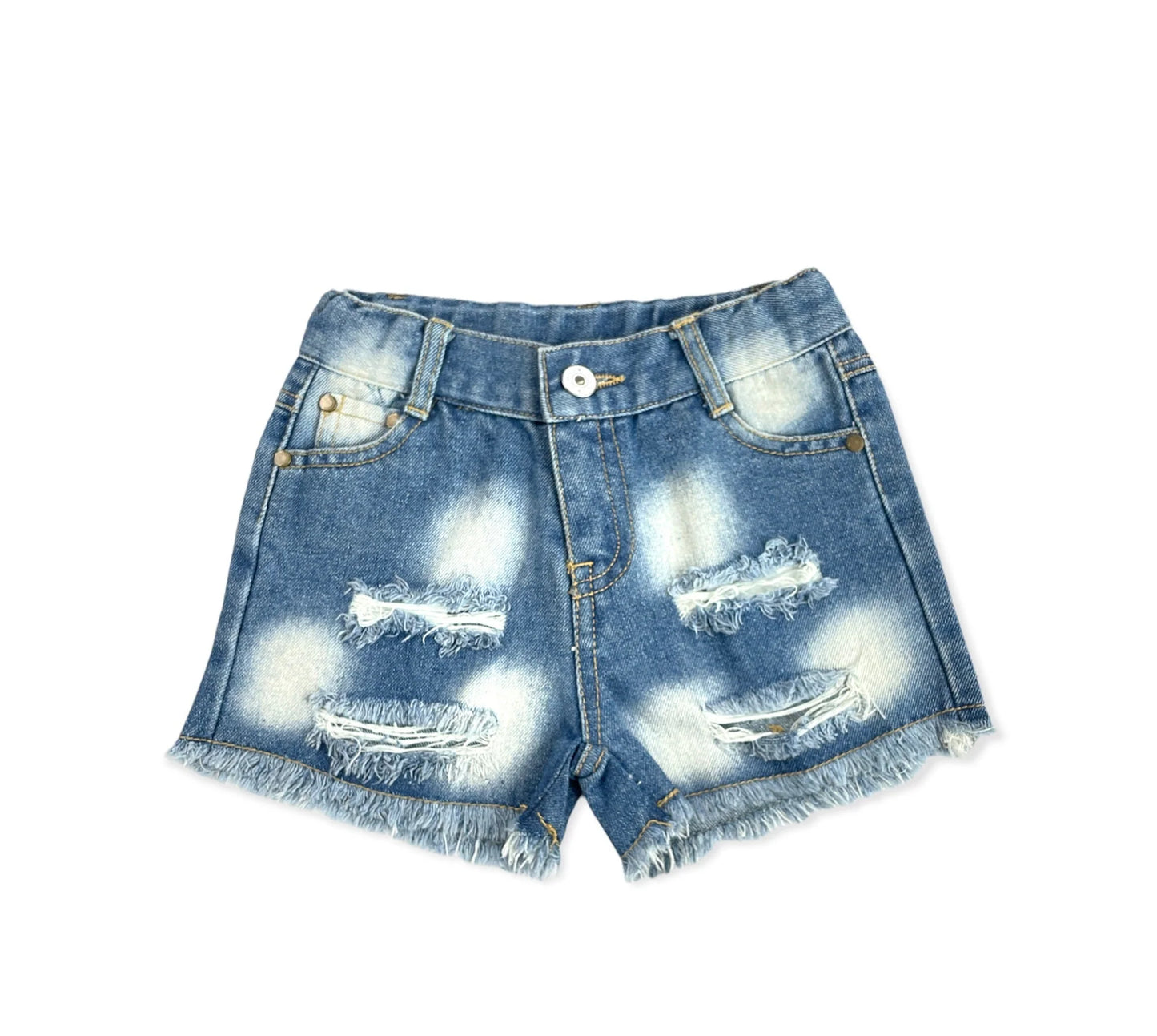 Denim Ripped Shorts by Shea Baby