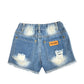 Denim Ripped Shorts by Shea Baby