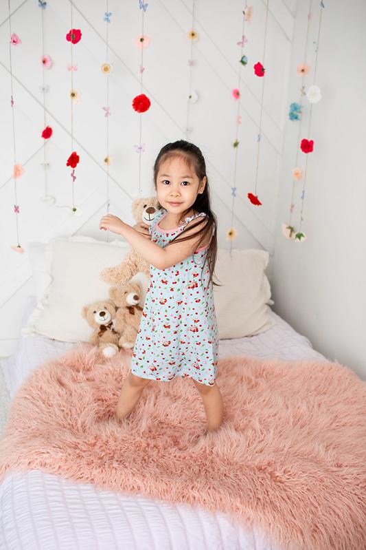 Girls Cherries Jubilee S/S A-Line Dress by Bestaroo